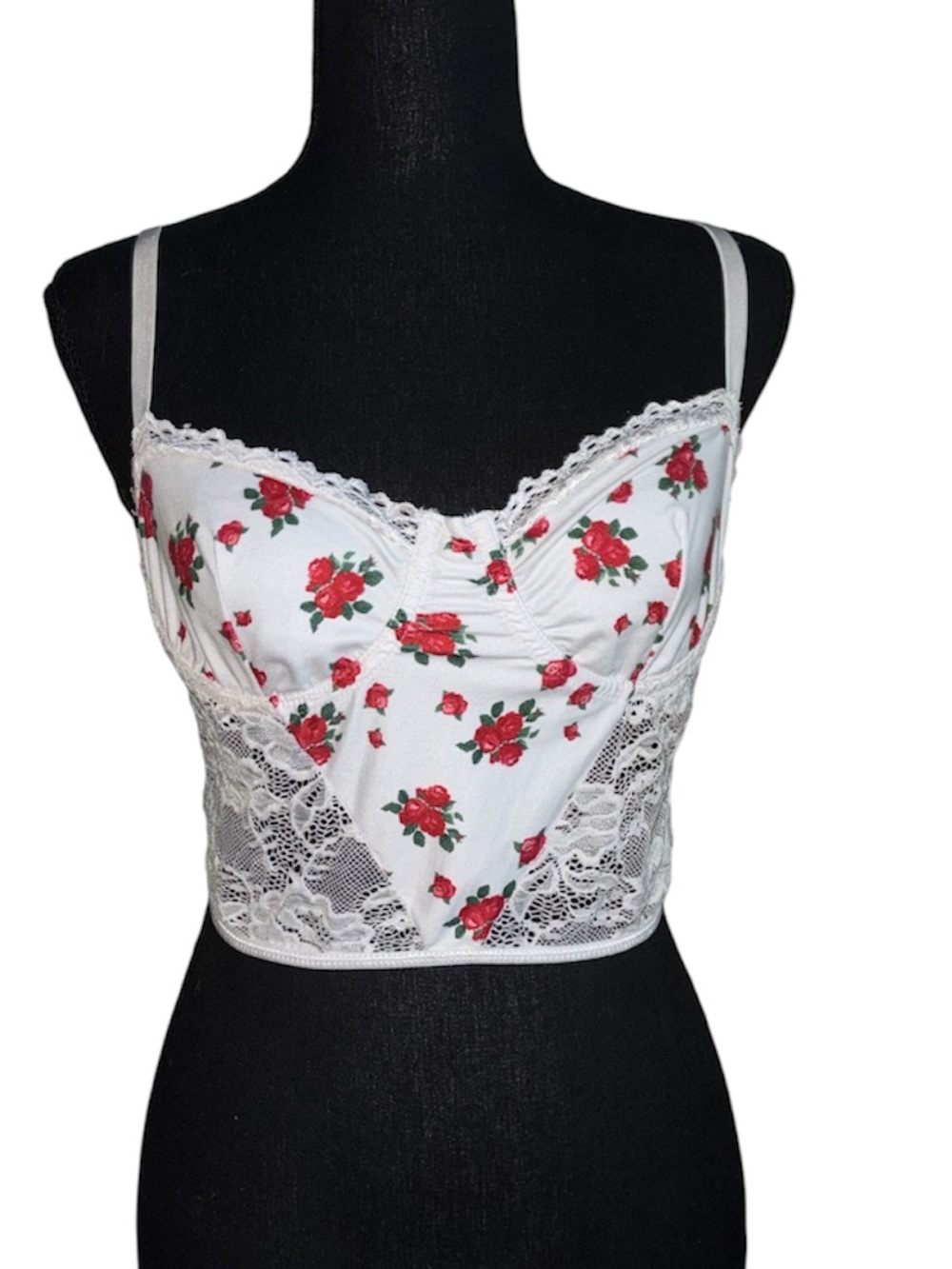 5/25$ ✨ Lace Bralette 🌹 Red Rose Print